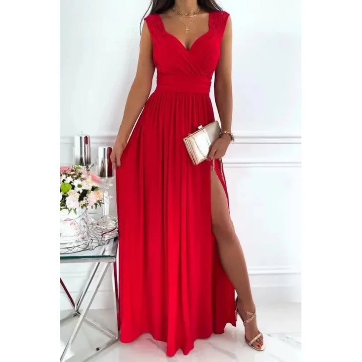Klaudia | Abito Maxi con Dettagli in Pizzo
