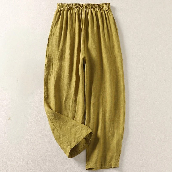 Amalia™ — Pantaloni morbidi in cotone e lino
