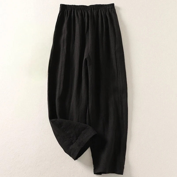 Amalia™ — Pantaloni morbidi in cotone e lino