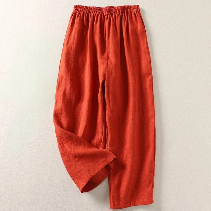 Amalia™ — Pantaloni morbidi in cotone e lino