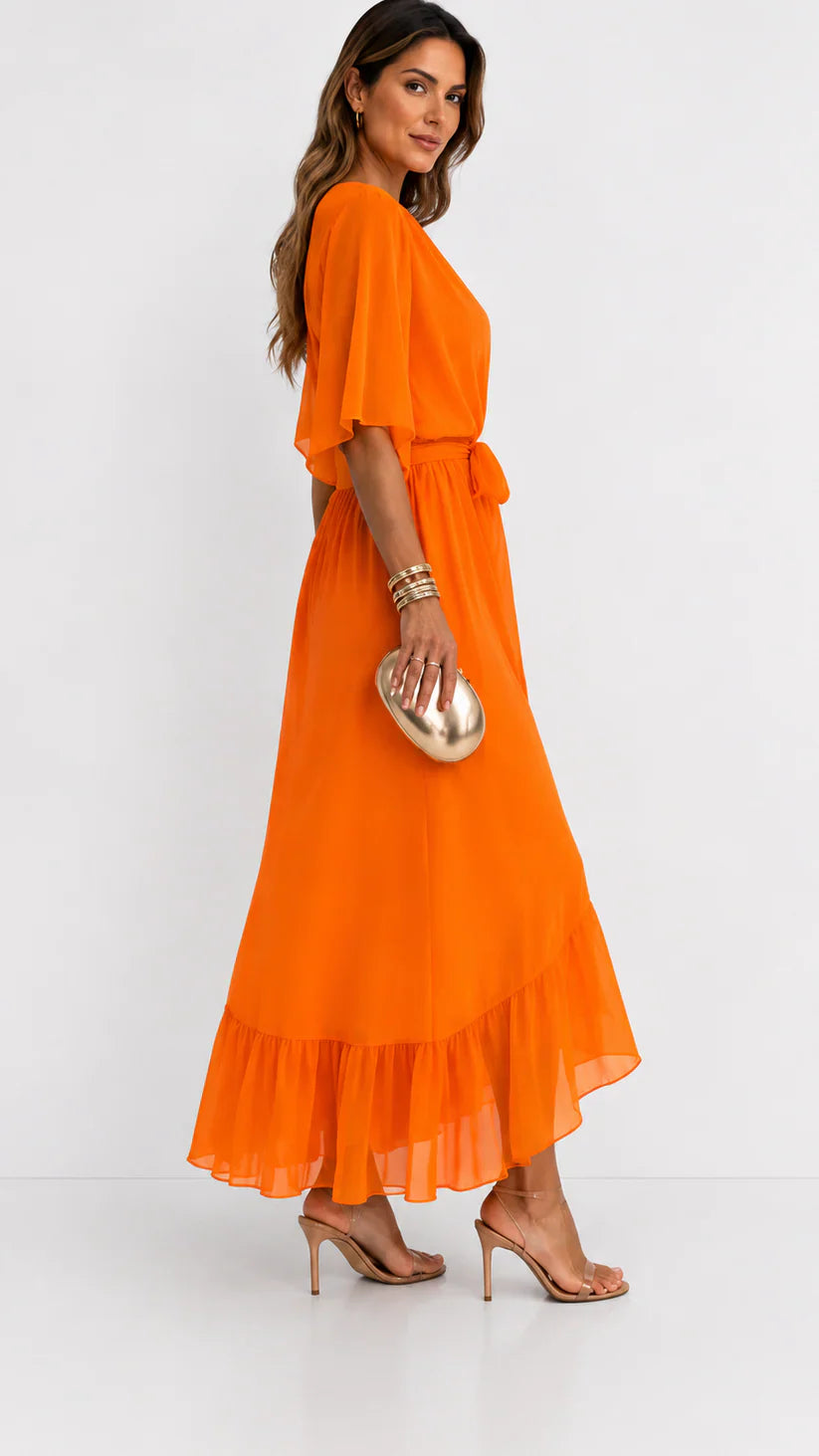Léa | Abito Maxi in Chiffon