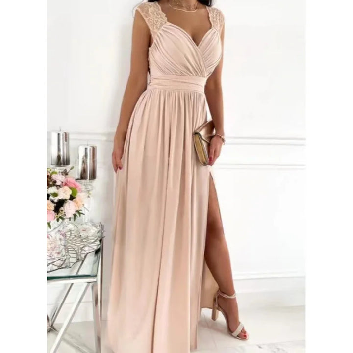 Klaudia | Abito Maxi con Dettagli in Pizzo