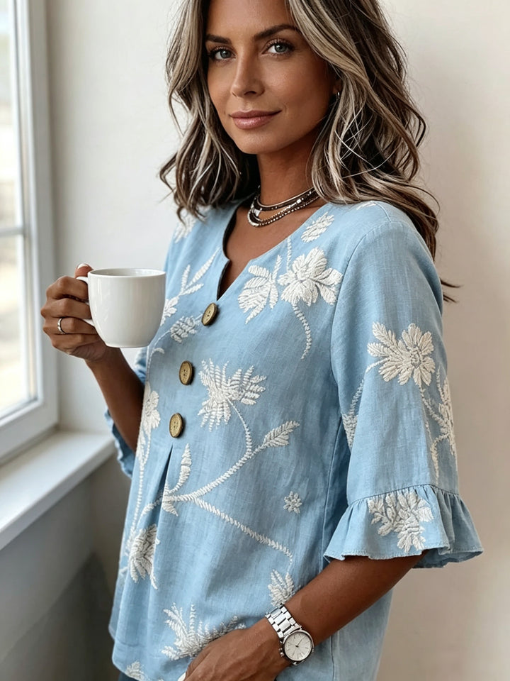 Elena | Blusa Leggera a Fiori