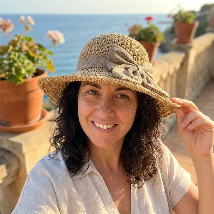 Adela™ | Cappello di paglia con fiocco