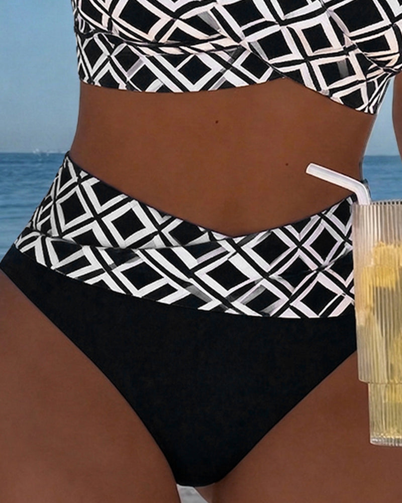 Letícia - Costume da bagno con motivo a rombi