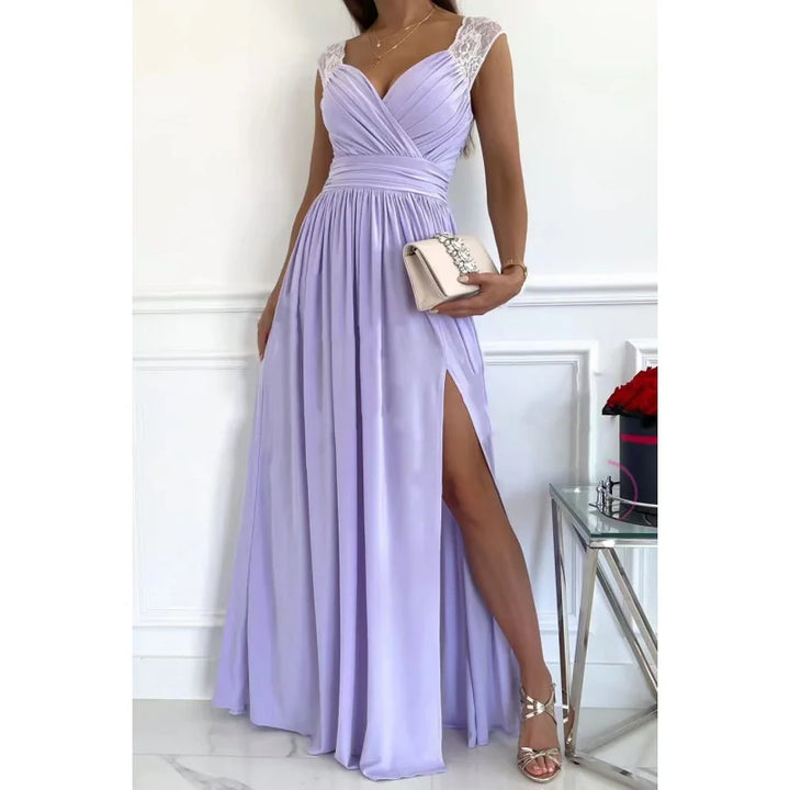 Klaudia | Abito Maxi con Dettagli in Pizzo