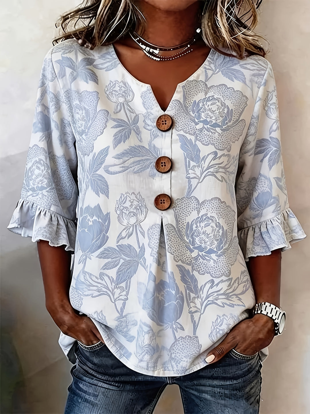Elena | Blusa Leggera a Fiori