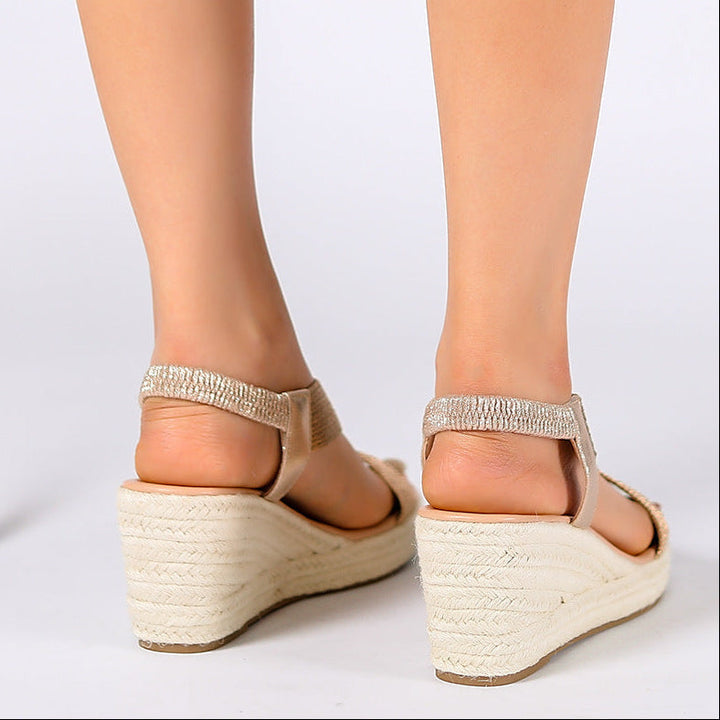 Aroa | Sandali Estivi con Zeppa Intrecciata