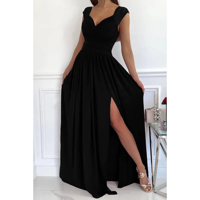 Klaudia | Abito Maxi con Dettagli in Pizzo