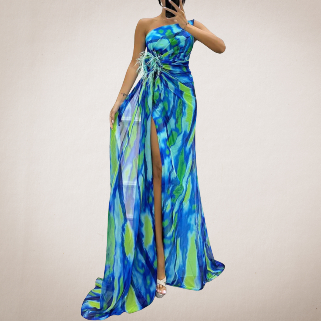 Mia™ | Abito Drappeggiato Vibrante