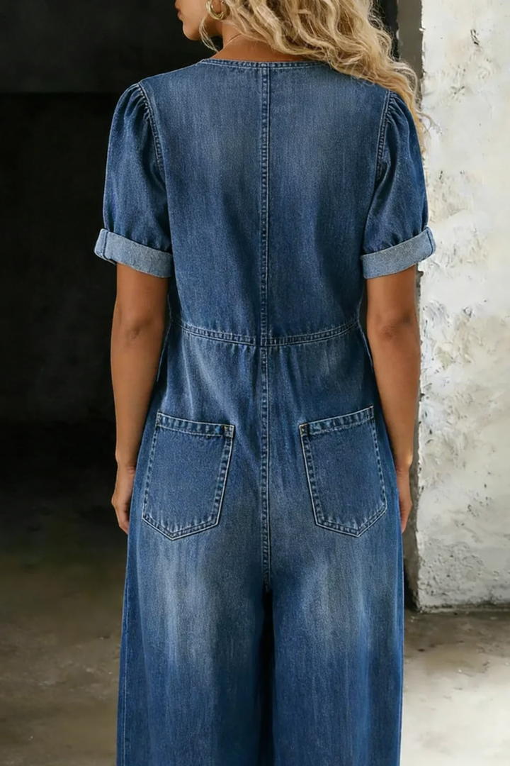 Benigna™ | Tuta in denim a maniche corte