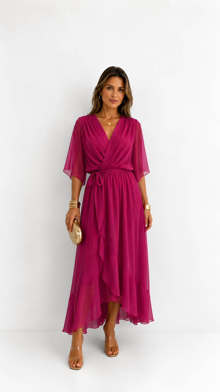 Léa | Abito Maxi in Chiffon
