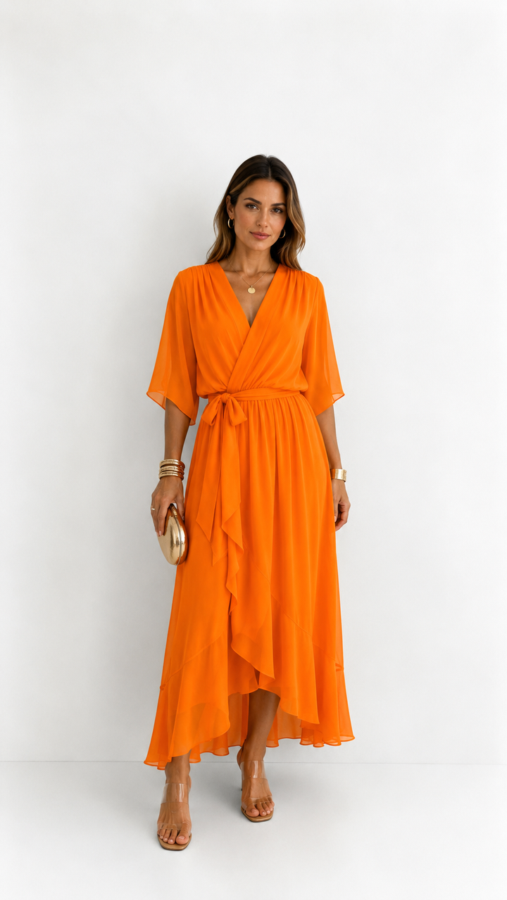 Léa | Abito Maxi in Chiffon