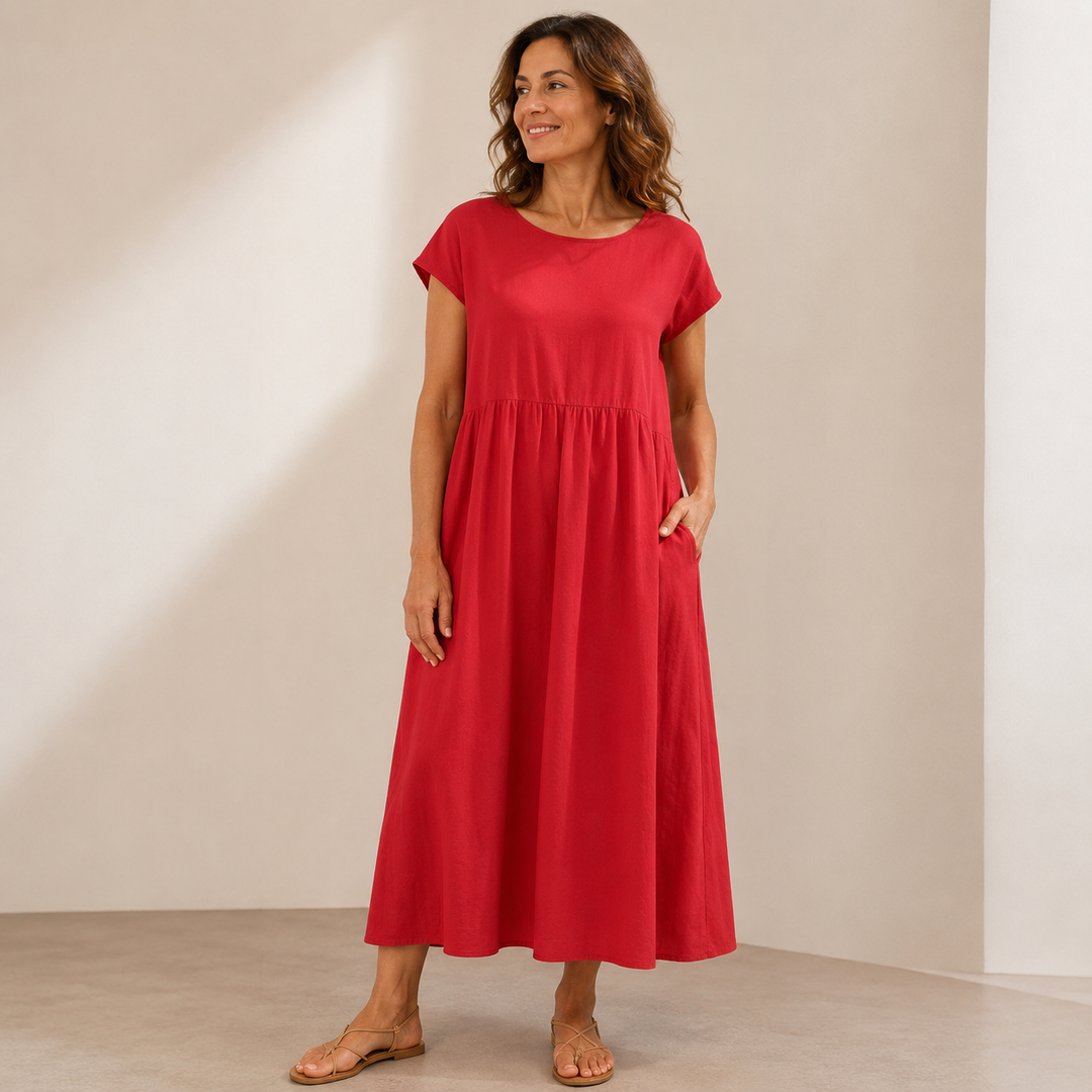 Gabrielle | Abito midi fluido dall'eleganza senza tempo
