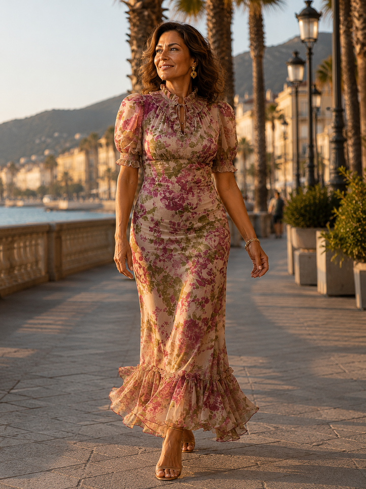 Fiora | Elegante Abito Maxi Floreale Vintage