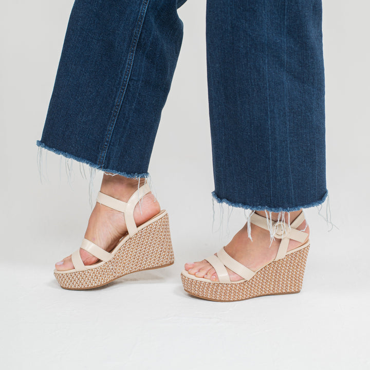 Rossella | Sandali con Zeppa Intrecciata