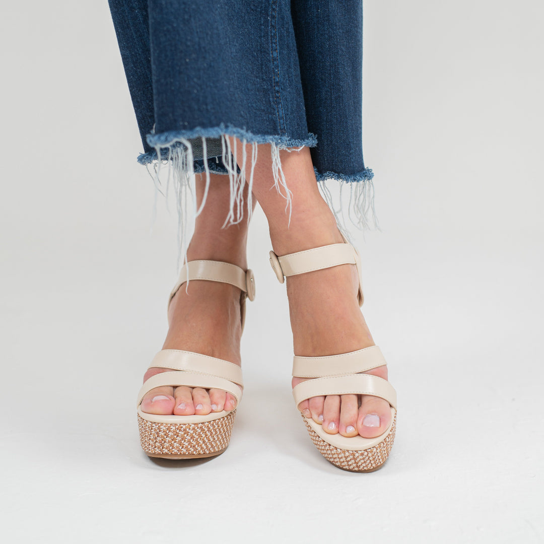 Rossella | Sandali con Zeppa Intrecciata