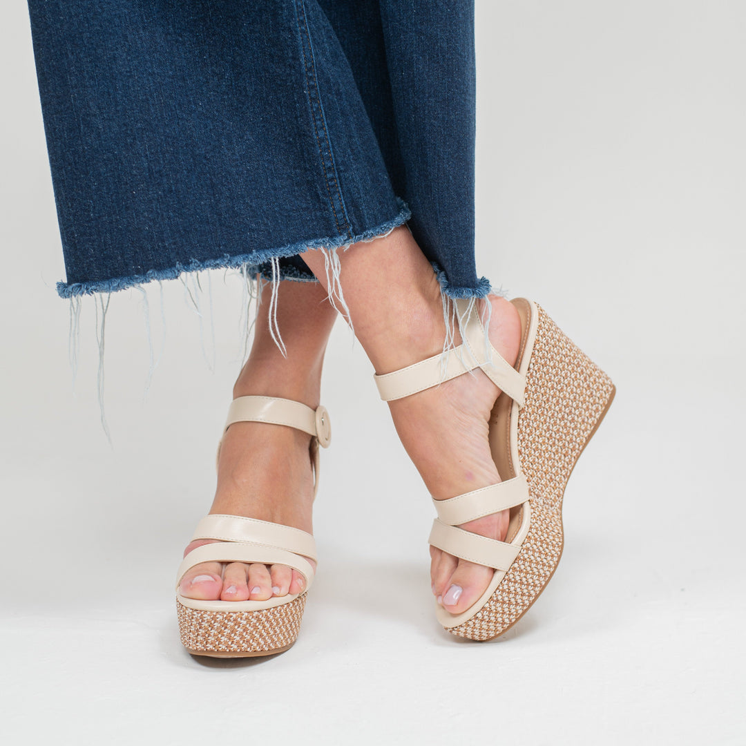 Rossella | Sandali con Zeppa Intrecciata