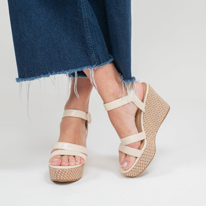 Rossella | Sandali con Zeppa Intrecciata