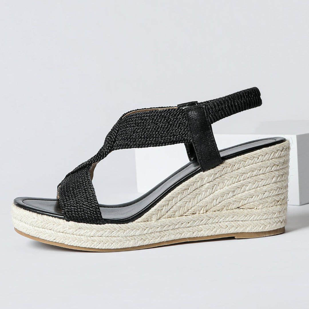 Aroa | Sandali Estivi con Zeppa Intrecciata