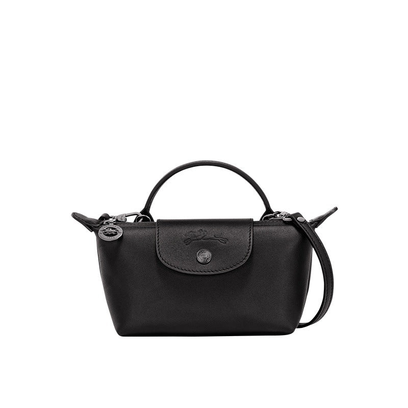 Mini borsa Longchamp in pelle - Nera