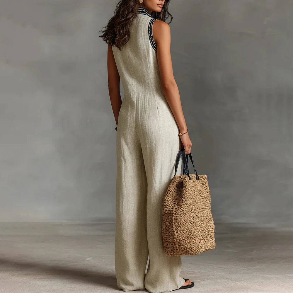 Valentina | Elegante Tuta in Cotone e Lino