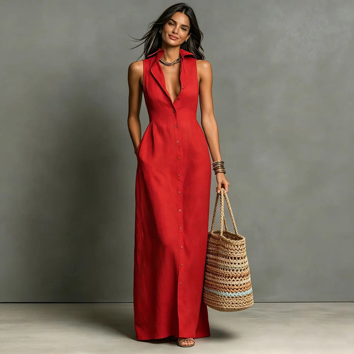 Isabella | Elegante Abito Camicia Lungo