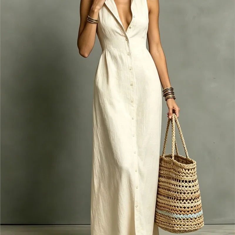 Isabella | Elegante Abito Camicia Lungo
