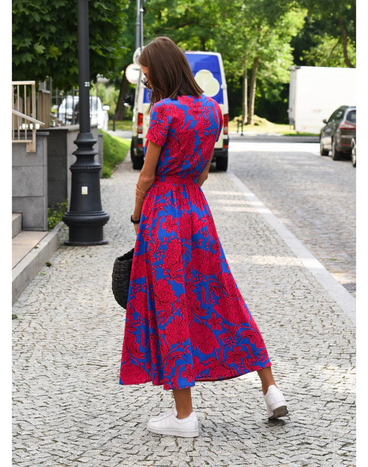 Julia - Abito elegante con scollo a V e linea modellante
