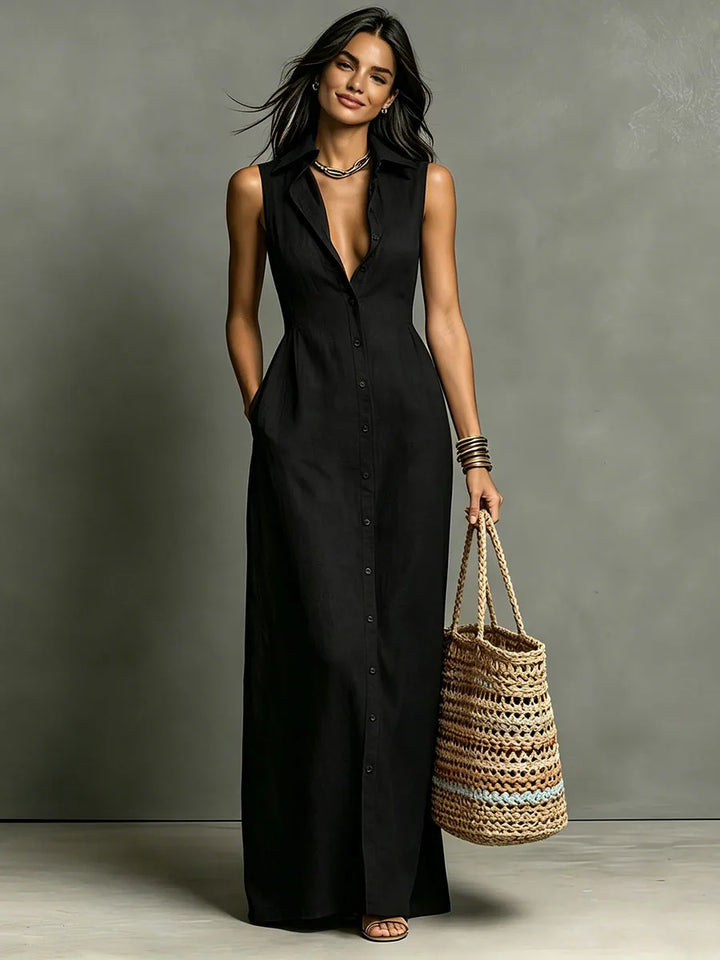 Isabella | Elegante Abito Camicia Lungo