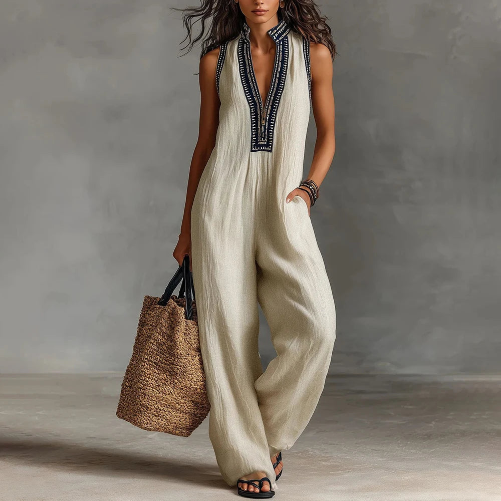 Valentina | Elegante Tuta in Cotone e Lino