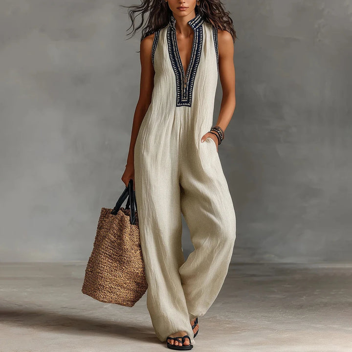 Valentina | Elegante Tuta in Cotone e Lino