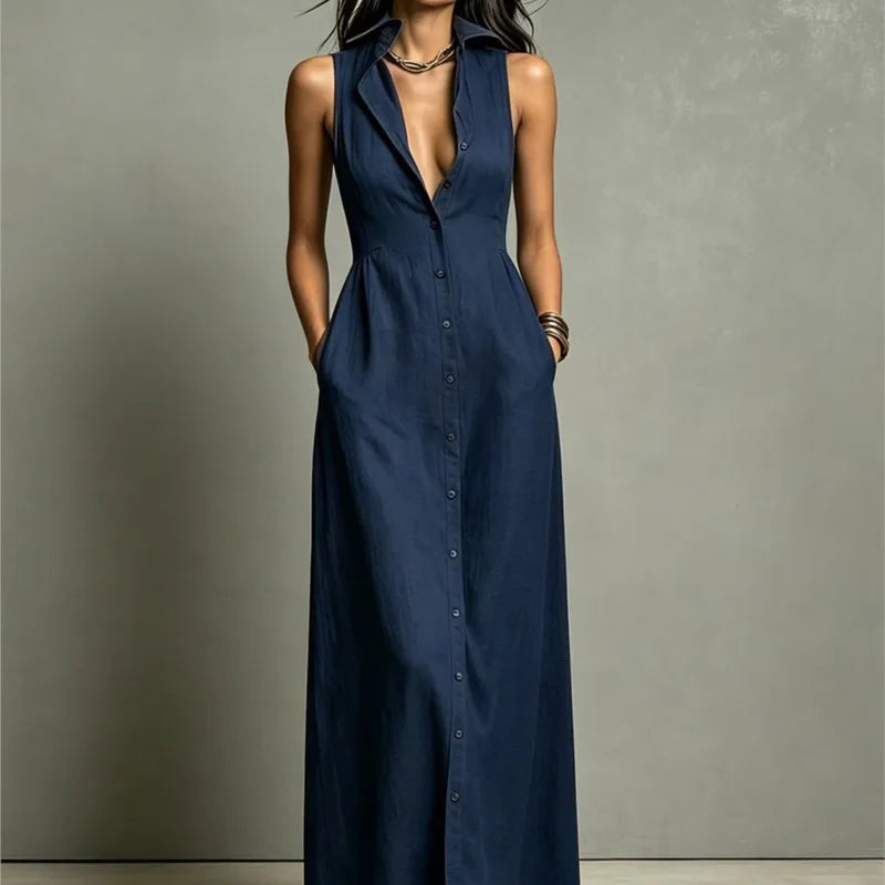 Isabella | Elegante Abito Camicia Lungo