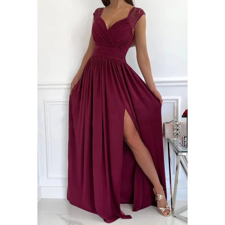 Klaudia | Abito Maxi con Dettagli in Pizzo