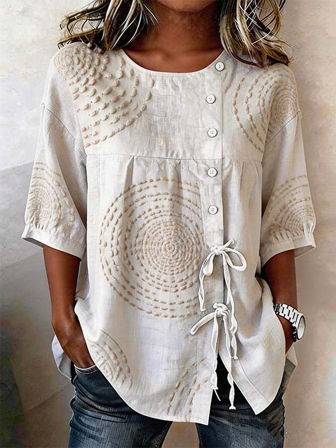 Emeline™ - Soft Embroided Linen Top