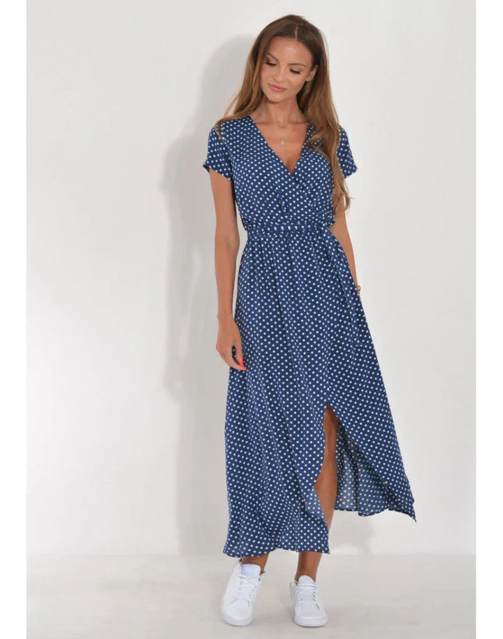 Julia - Abito elegante con scollo a V e linea modellante