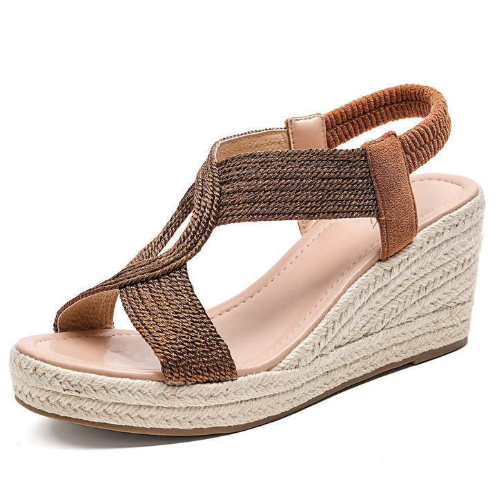 Aroa | Sandali Estivi con Zeppa Intrecciata