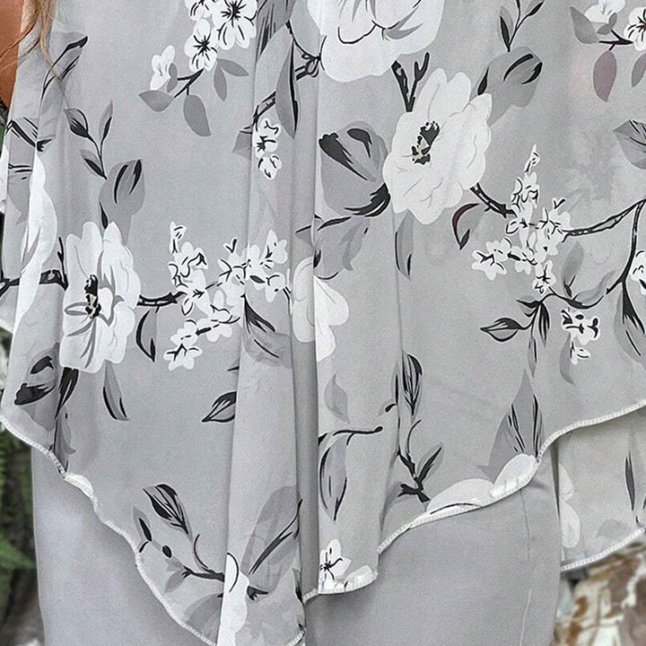 Vittoria | Elegante abito midi con stampa floreale